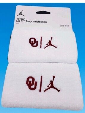 Air Jordan x Oklahoma Sooners Team Issued Dri-Fit Terry Wristbands 1 Size